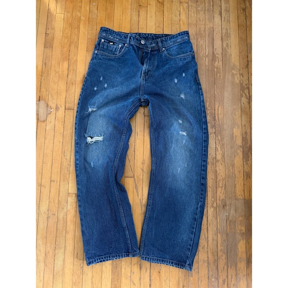 GAS Other - Vintage Gas Jeans Distressed Straight Baggy Size 32x30